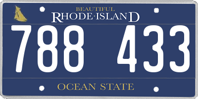RI license plate 788433