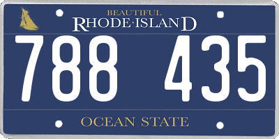 RI license plate 788435