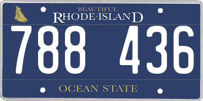RI license plate 788436