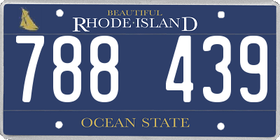RI license plate 788439