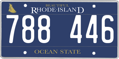 RI license plate 788446