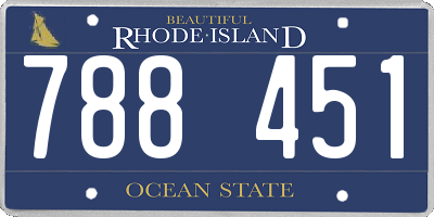 RI license plate 788451