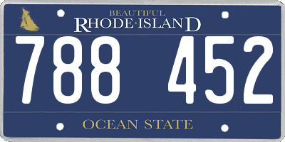 RI license plate 788452