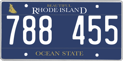 RI license plate 788455