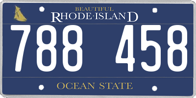 RI license plate 788458