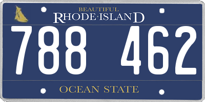 RI license plate 788462
