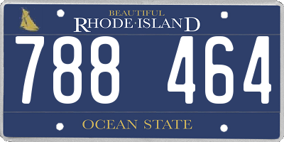 RI license plate 788464