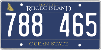 RI license plate 788465