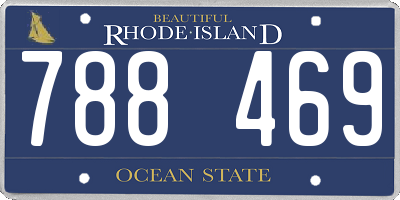 RI license plate 788469
