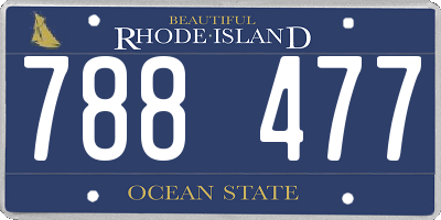 RI license plate 788477