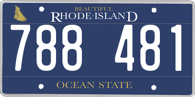 RI license plate 788481