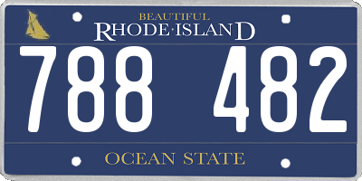RI license plate 788482
