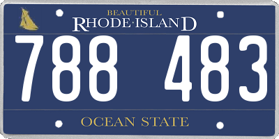 RI license plate 788483