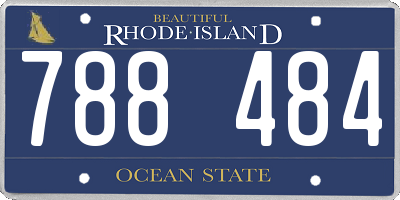 RI license plate 788484
