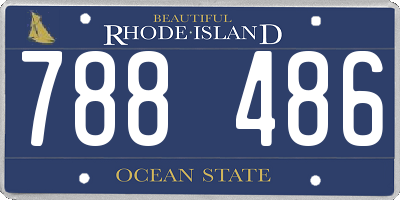 RI license plate 788486