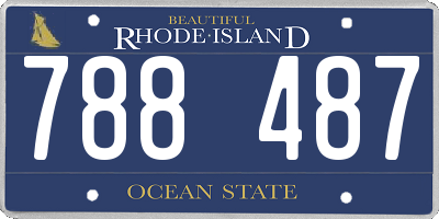 RI license plate 788487