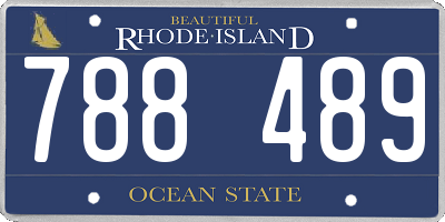 RI license plate 788489