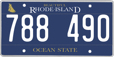 RI license plate 788490