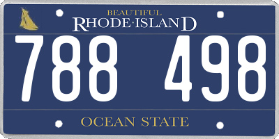 RI license plate 788498