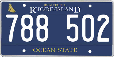 RI license plate 788502
