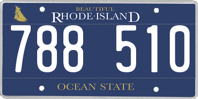 RI license plate 788510