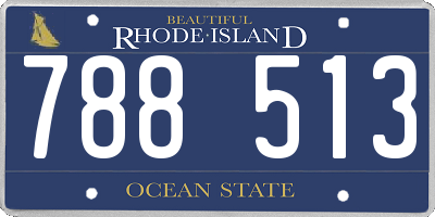 RI license plate 788513