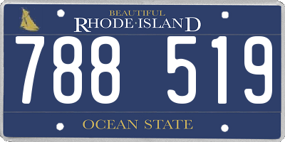 RI license plate 788519