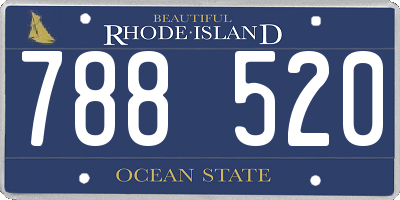 RI license plate 788520