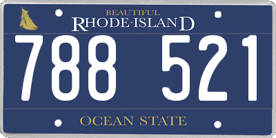 RI license plate 788521