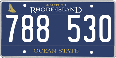 RI license plate 788530