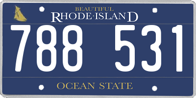 RI license plate 788531