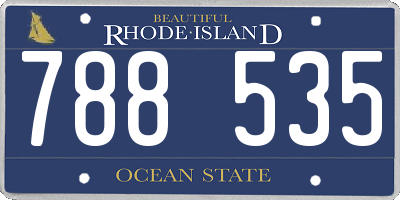 RI license plate 788535