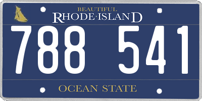RI license plate 788541