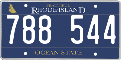 RI license plate 788544