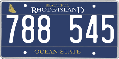 RI license plate 788545