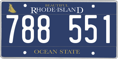 RI license plate 788551
