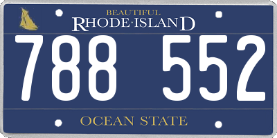 RI license plate 788552