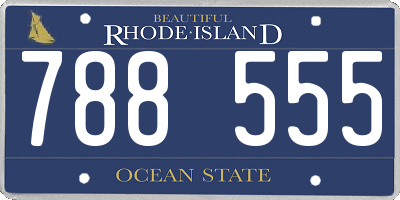 RI license plate 788555