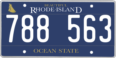 RI license plate 788563
