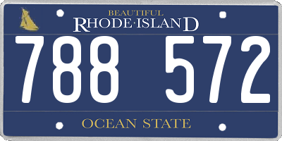 RI license plate 788572