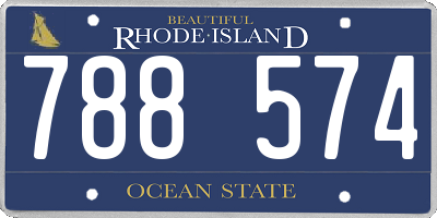 RI license plate 788574