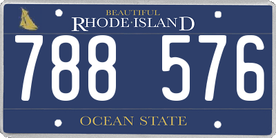 RI license plate 788576
