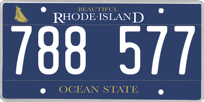 RI license plate 788577