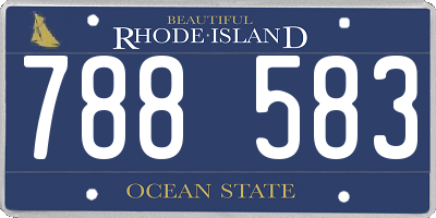 RI license plate 788583