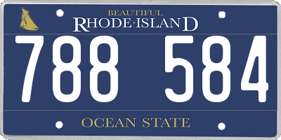 RI license plate 788584