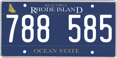 RI license plate 788585