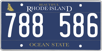 RI license plate 788586