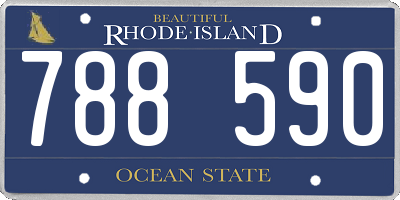 RI license plate 788590
