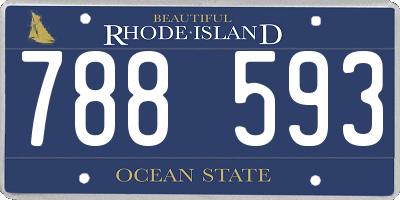RI license plate 788593