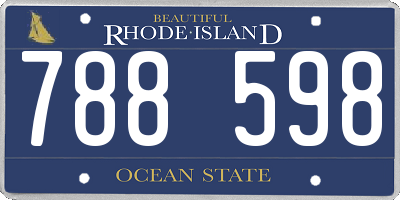 RI license plate 788598